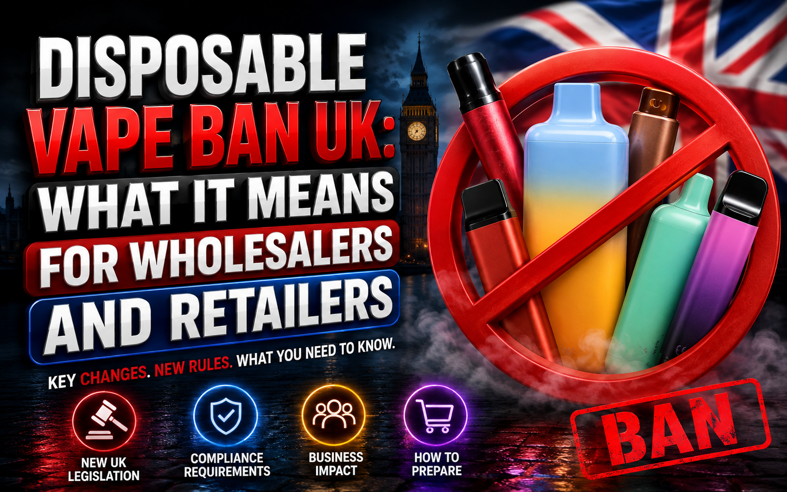 Disposable Vape Ban UK: What It Means for Wholesalers and Retailers