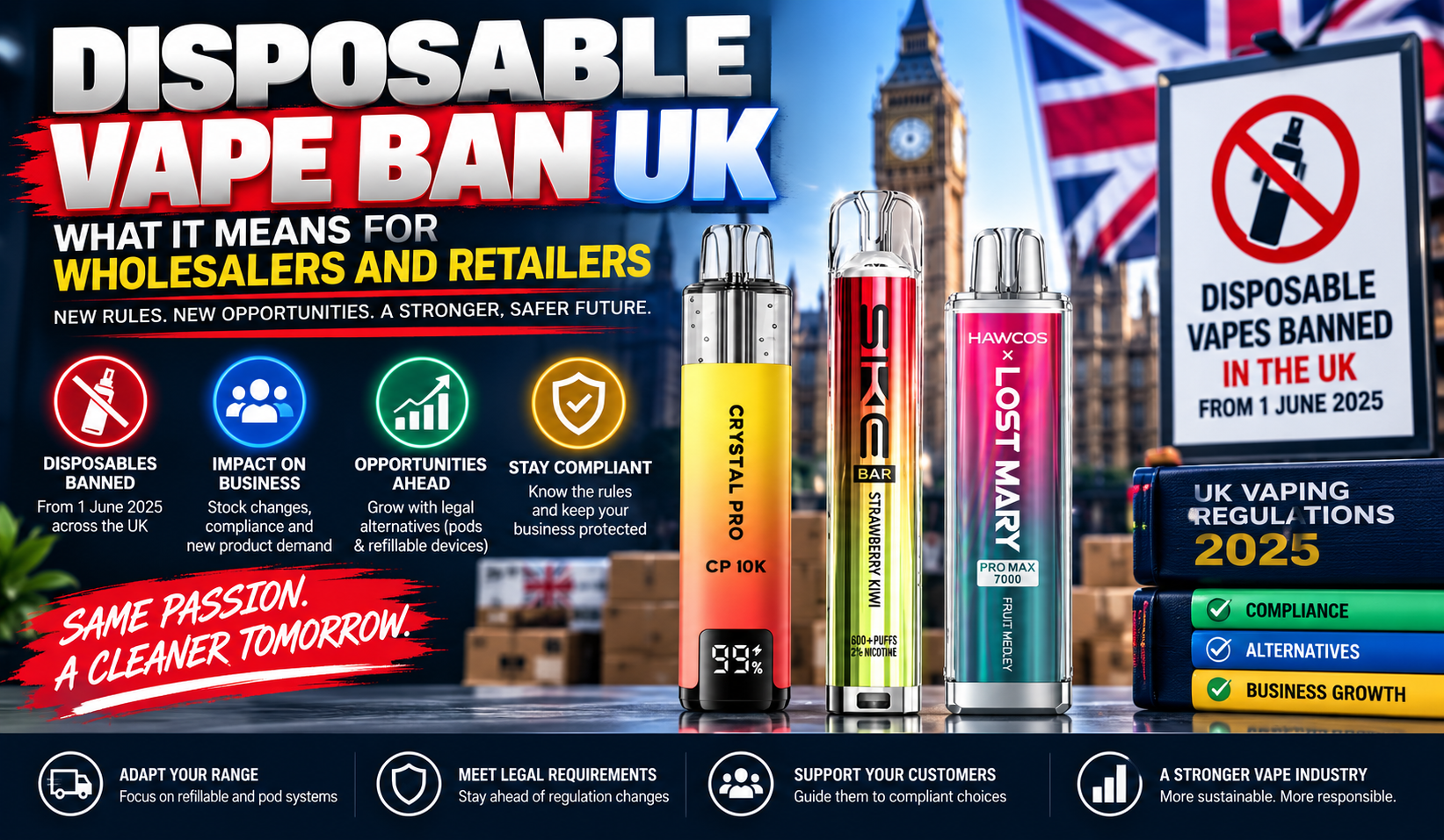 Disposable Vape Ban UK: What It Means for Wholesalers and Retailers