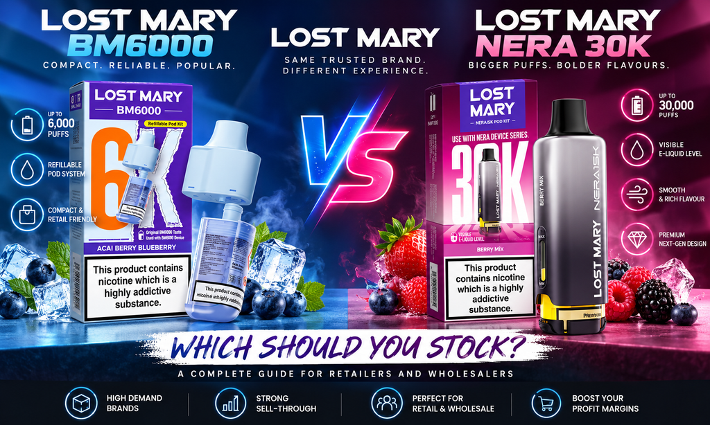 Lost Mary BM6000 vs Lost Mary Nera 30K