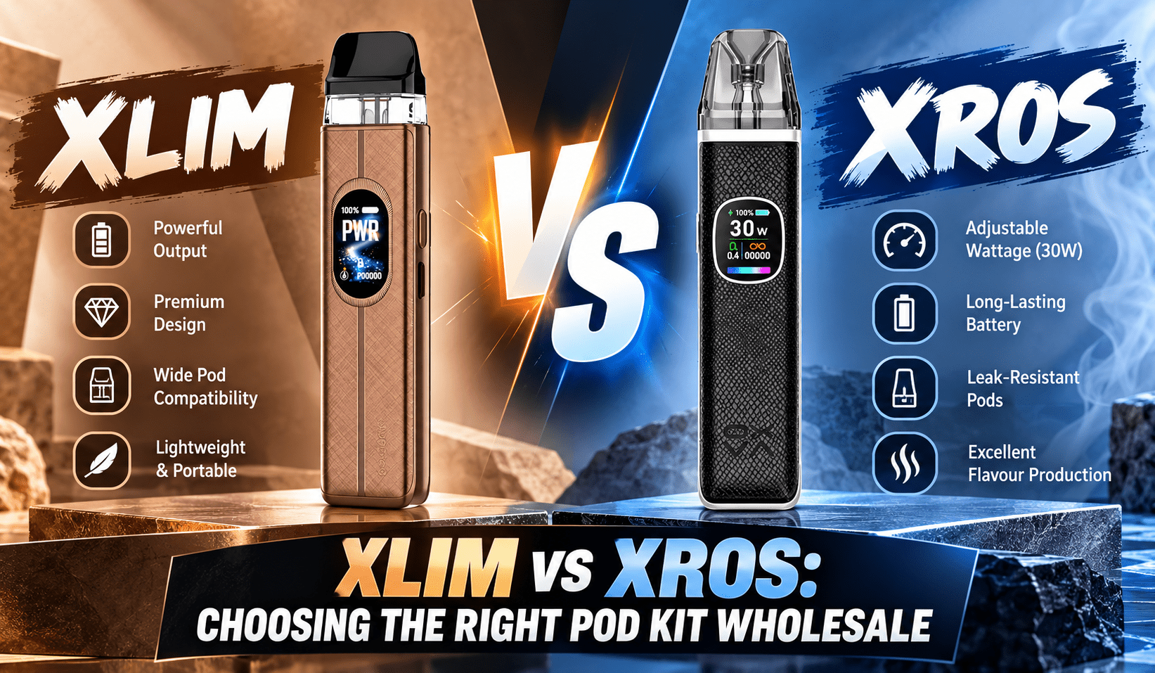 XLIM vs XROS: Choosing the Right Refillable Pod Kit to Stock Wholesale