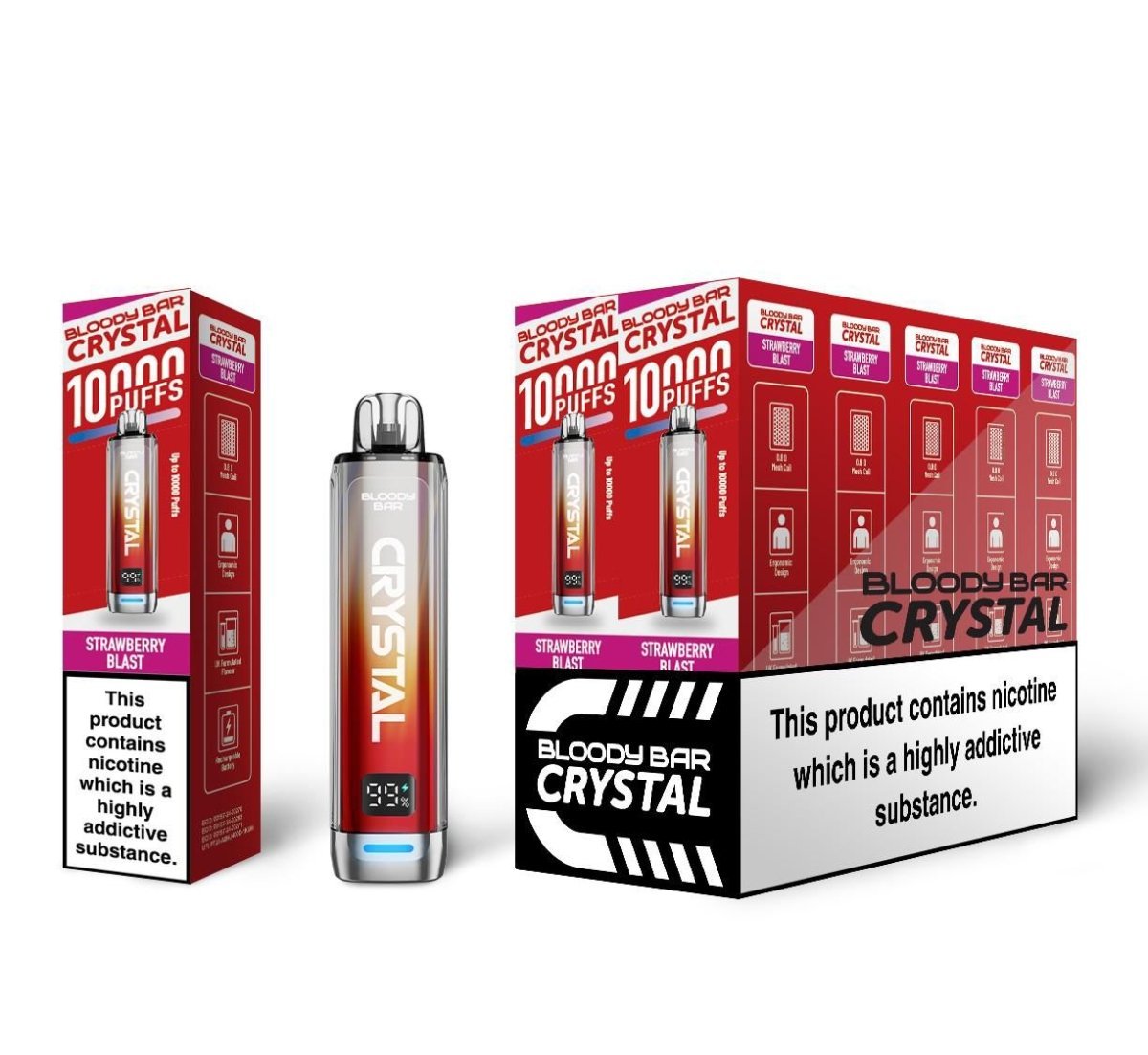 Bloody Bar Crystal 10K Prefilled Vapes | 10-Pack Vape Kits Bloody Bar Crystal 10K Prefilled Vapes | 10-Pack Vape Kits