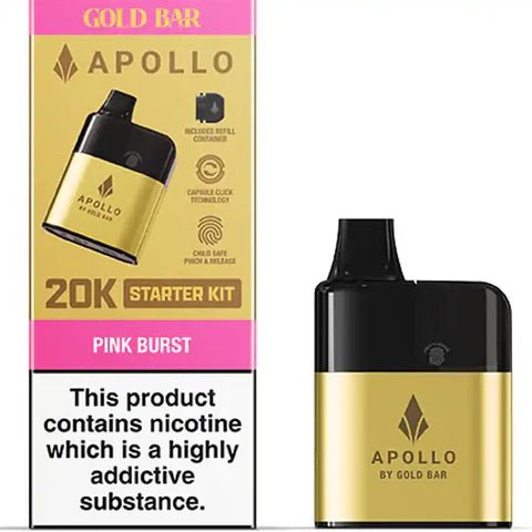 Gold Bar Apollo 20K Prefilled Pod Kit | 5-Pack Rechargeable vape Gold Bar Apollo 20K Prefilled Pod Kit | 5-Pack Rechargeable vape